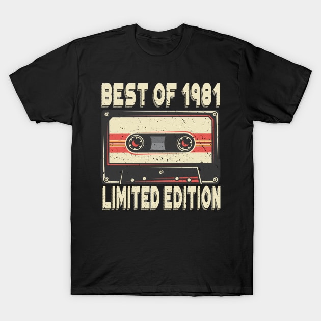 Best of 1981 40 years old 40th Birthday Gift T-Shirt by aneisha